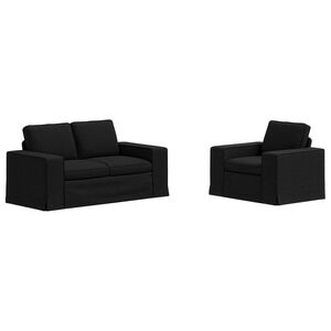 vidaXL Divano 2 pcs Nero