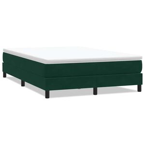 vidaXL Giroletto a Molle senza Materasso Verde Scuro 160x210cm Velluto