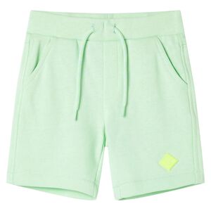 vidaXL Pantaloncini per Bambini con Coulisse Verde Brillante 128