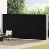 vidaXL Tenda da Sole Laterale Retrattile per Patio 200x600 cm Nera