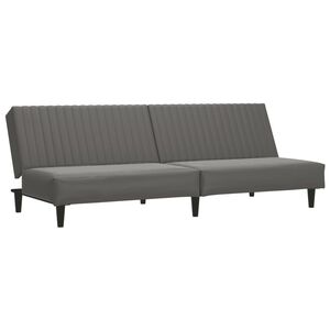 vidaXL Divano Letto a 2 Posti Grigio in Similpelle