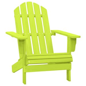 vidaXL Sedia Giardino Adirondack in Legno Massello di Abete Verde