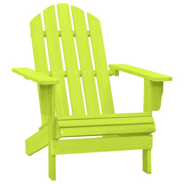 vidaXL Sedia Giardino Adirondack in Legno Massello di Abete Verde