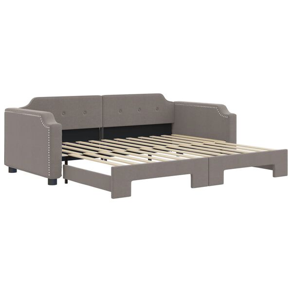 vidaXL Divano Letto con Letto Estraibile Tortora 100x200 cm in Tessuto