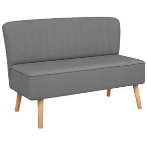 vidaXL Divano in Tessuto 117x55,5x77 cm Grigio Chiaro