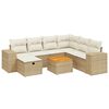 vidaXL Set Divano da Giardino 8 pz con Cuscini Beige in Polyrattan