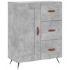 vidaXL Credenza Grigio Cemento 69,5x34x180 cm in Legno Multistrato