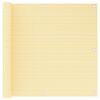 vidaXL Paravento da Balcone Beige 90x600 cm in HDPE