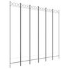 vidaXL Divisorio a 6 Pannelli Bianco 240x200 cm Tessuto