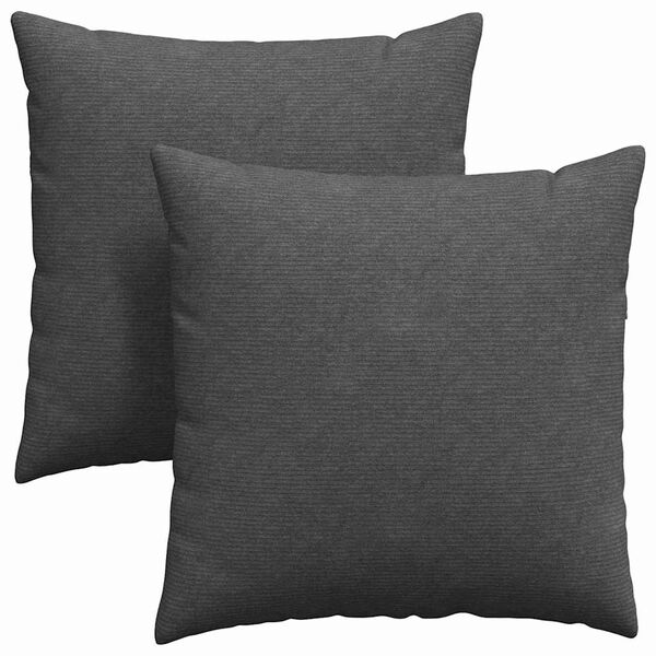 vidaXL Cuscini da Divano 2 pcs Grigio scuro 60 x 60 cm