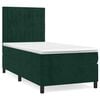 vidaXL Giroletto a Molle con Materasso Verde Scuro 90x190 cm Velluto