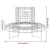 vidaXL Panchina per Albero Circolare Ø137 cm Nera in Acciaio