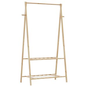 vidaXL Appendiabiti con Ripiani 96x45,5x150,5 cm in Bamb&ugrave;