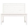 vidaXL Panca da Giardino Bianca 109 cm in Legno Massello di Pino