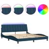 vidaXL Giroletto con LED senza Materasso Hanko Blu 180x200 cm in Velluto