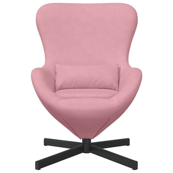 vidaXL Poltrona uovo Rosa 63 x 73 x 90 cm Velluto