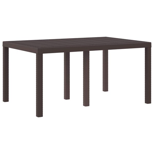 vidaXL Tavolo da Pranzo da Giardino Marrone 150 x 100 x 73 cm