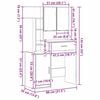 vidaXL Tavolo da Trucco con cassetto Legno vecchio 80 x 35 x 132 cm