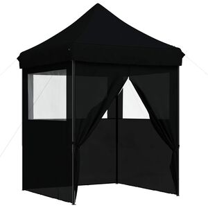 vidaXL Tenda Party 200 x 200 x 306 cm Nero Tessuto Oxford