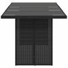 vidaXL Tavolo da Giardino Piano in Vetro Nero 190x80x74 cm Polyrattan