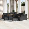 vidaXL Set Divano da Giardino con cuscino 13 pcs Nero polyrattan