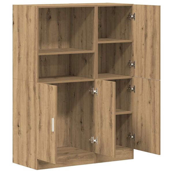 vidaXL Set di Mobili da Cucina 2 pz Rovere Marrone in Truciolato