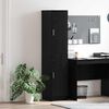 vidaXL Highboard Rovere nero 35 x 39 x 168 cm Legno multistrato