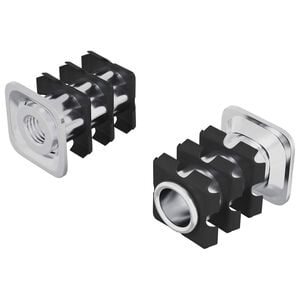 vidaXL Inserto per tubo filettato 2 pcs Nero e Argento Acciaio zincato