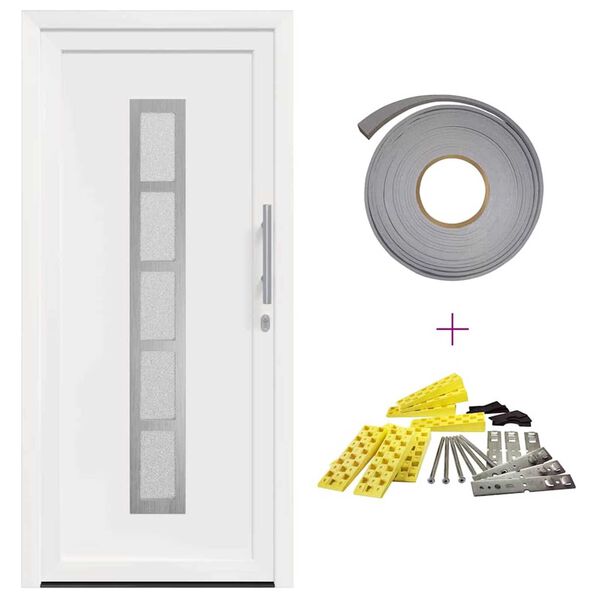 vidaXL Porta Frontale Bianco PVC