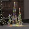 vidaXL Albero di Natale 3 pcs Multicolore 20 x 20 x 80 cm Acrilico