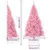 vidaXL Albero di Natale artificiale con luci integrate Rosa 240 cm PVC