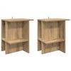 vidaXL Tavolino da salotto 2 pz Rovere Artigianale 40 x 30 x 49 cm