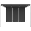 vidaXL Gazebo da Giardino con Tenda Laterale 4x3x2,25 m Antracite
