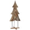 vidaXL Albero di Natale Marrone 181,5 cm Legno massello di teak
