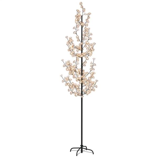 vidaXL Albero di Ciliegio con 368 LED Bianco Caldo 300 cm
