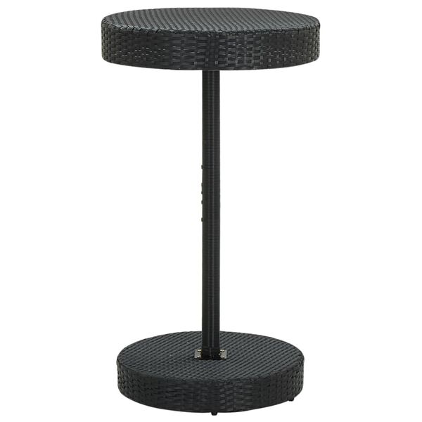 vidaXL Set Bar da Giardino 3 pz con Cuscini Polyrattan Nero