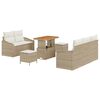 vidaXL Set Divano da Giardino 8 pz 7-Numero di posti Beige e Crema