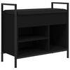 vidaXL Panca Portaoggetti Nera 65,5x32x57,5 cm in Legno Multistrato