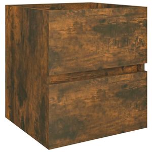vidaXL Mobile Lavabo Rovere Fumo 41x38,5x45 cm in Legno Multistrato