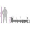 vidaXL Set Divani da Giardino 4 pz con Cuscini in Polyrattan Grigio