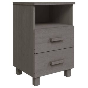 vidaXL Comodino HAMAR Grigio Chiaro 40x35x62 cm Legno Massello di Pino