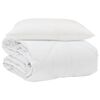 vidaXL Duvet Estivo con cuscino 2 pcs Bianco Microfibra