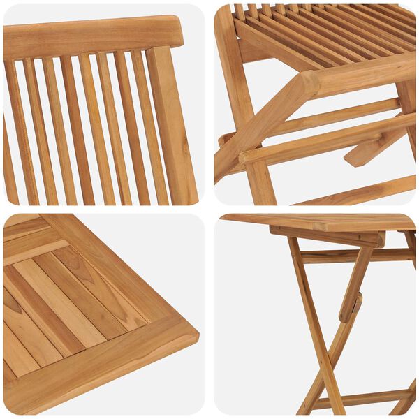 vidaXL Set da Pranzo per Giardino 3 pcs Marrone