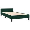 vidaXL Giroletto senza Materasso Verde Scuro 90x200 cm in Velluto