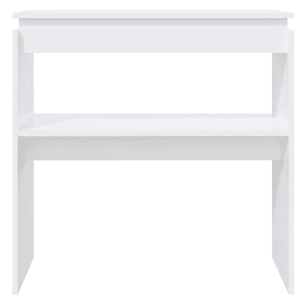 vidaXL Tavolino Consolle Bianco 80x30x80 cm in Legno Multistrato