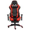 vidaXL Sedia da Gaming Girevole con Poggiapiedi Rossa in PVC