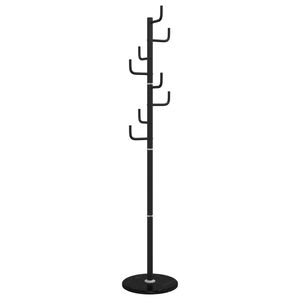 vidaXL Appendiabiti Nero 183 cm in Ferro Verniciato a Polvere