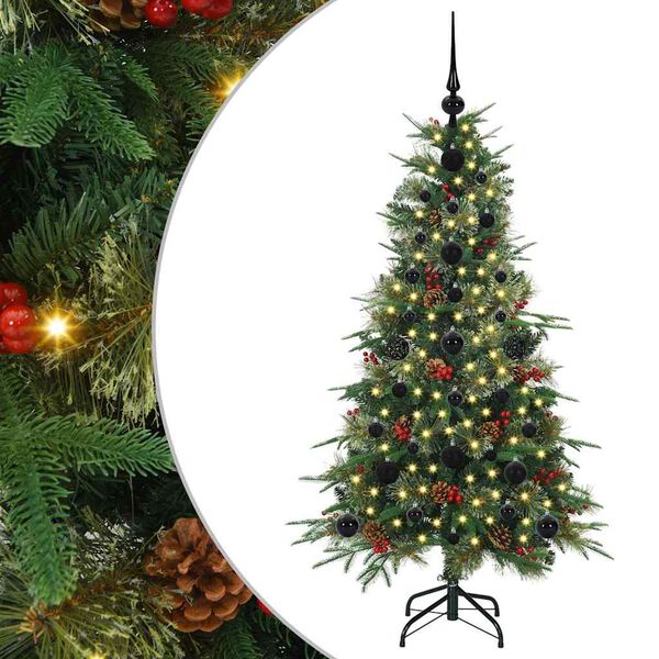 vidaXL Albero di Natale Artificiale con Rami Pieghevoli Verde 120 cm