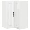 vidaXL Mobile angolare per parete PORTO Bianco Lucido 57 x 57 x 80 cm