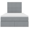 vidaXL Letto con Contenitore con materasso Grigio chiaro 120 x 200 cm